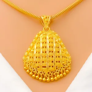 Dazzling Elevated 22k Gold Pendant