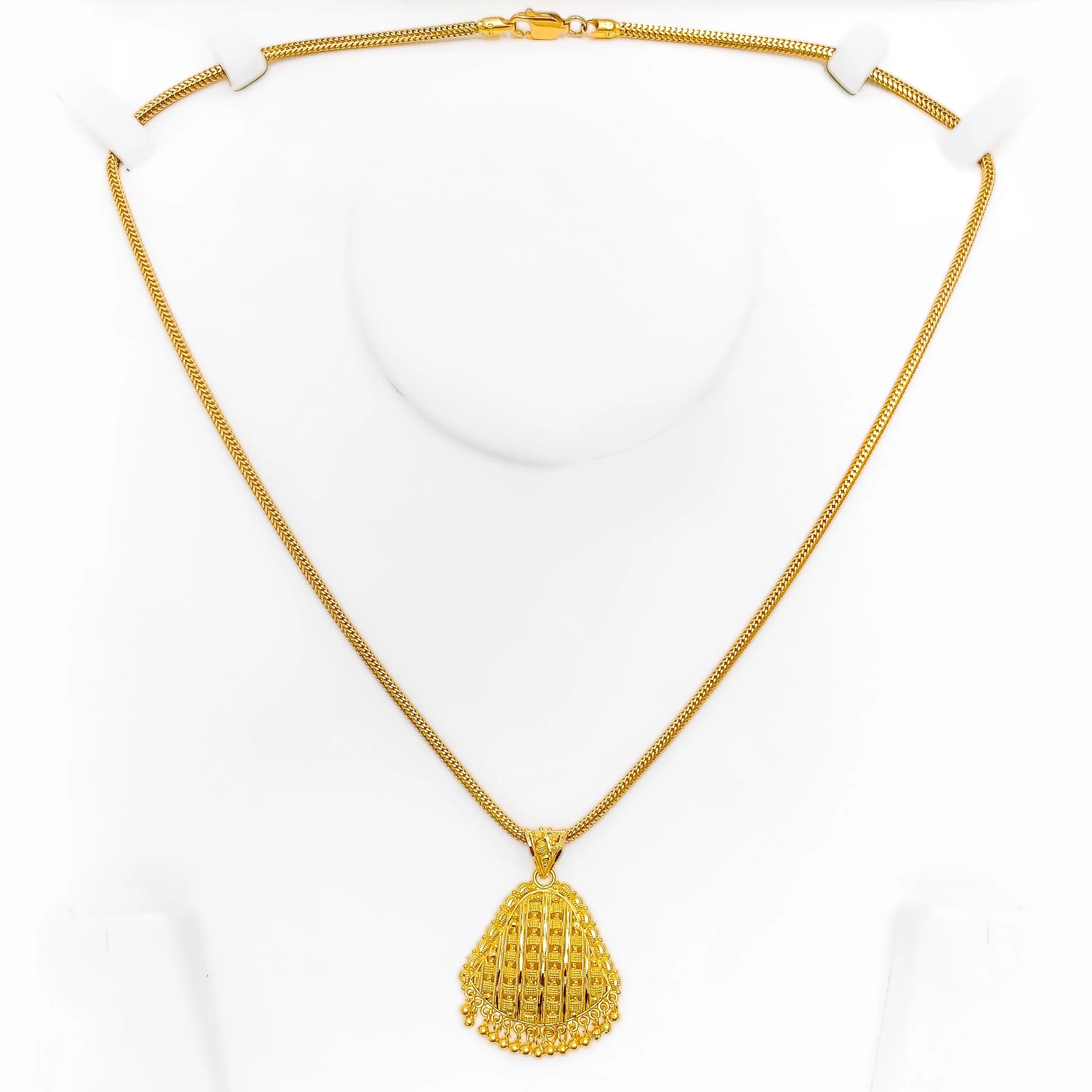 Dazzling Elevated 22k Gold Pendant