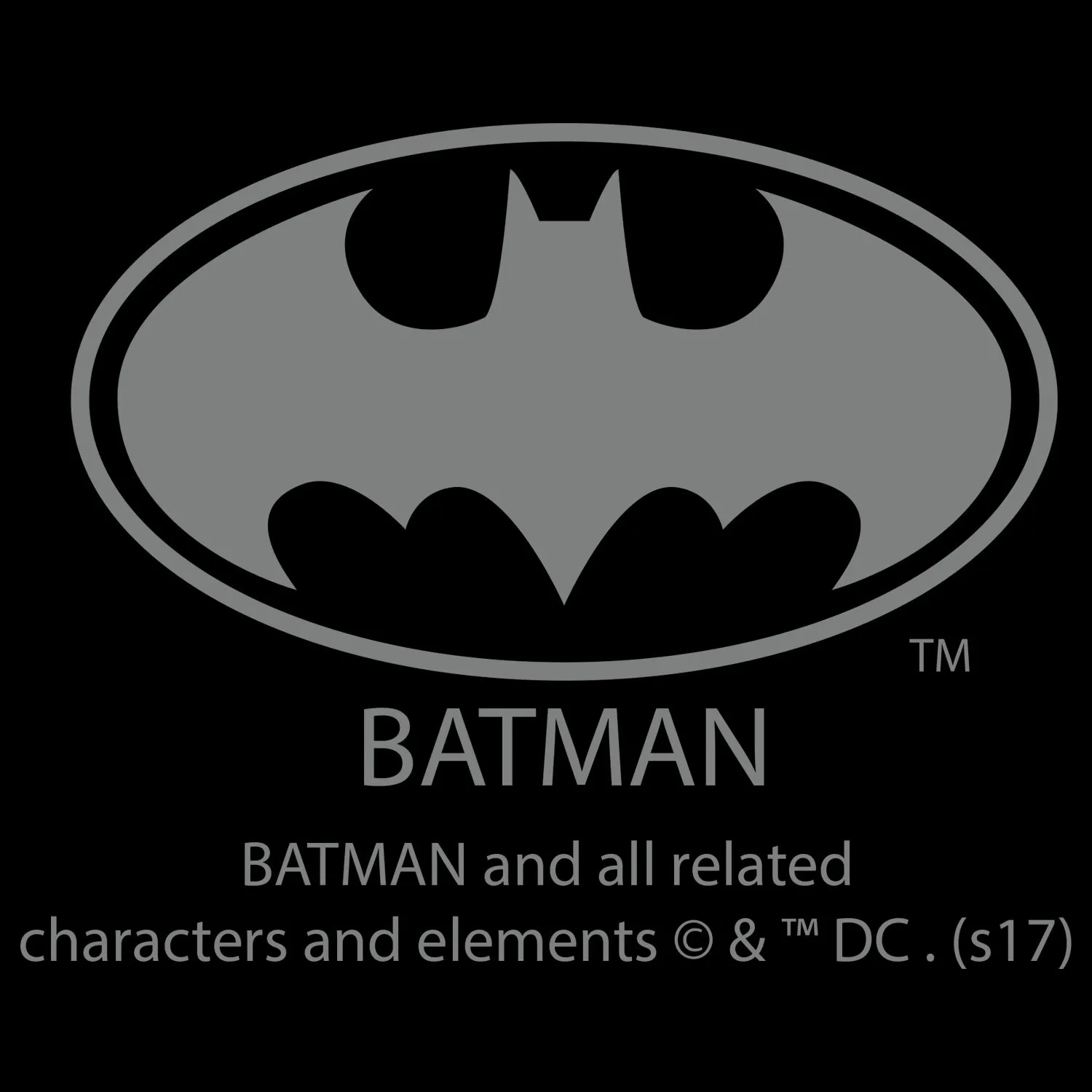 DC Comics Batman Text Every Day Official Men's T-Shirt (Black)