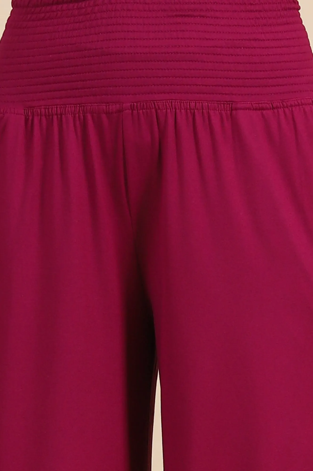 Deep Purple Smoked High Waisted Flared Pants