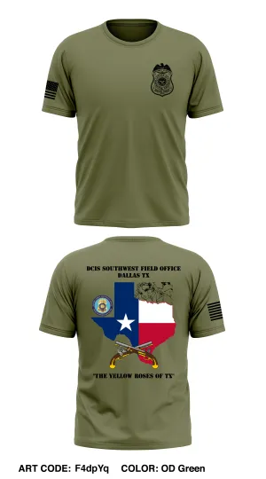 Defense Criminal Investigations Service Southwest Field Office Dallas TX Core Men's SS Performance Tee - F4dpYq