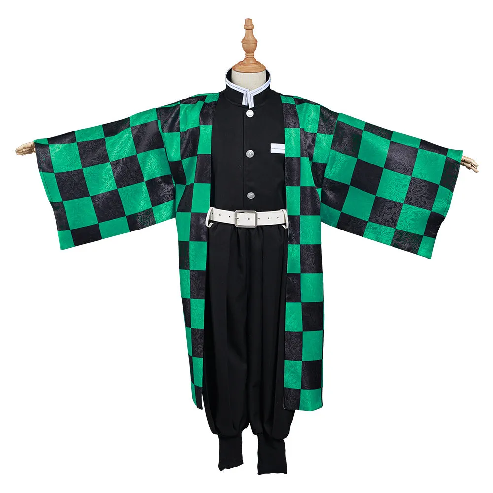 Demon Slayer: Kimetsu no Yaiba Halloween Carnival Suit Kamado Tanjirou Cosplay Costume Kids Kimono Outfits
