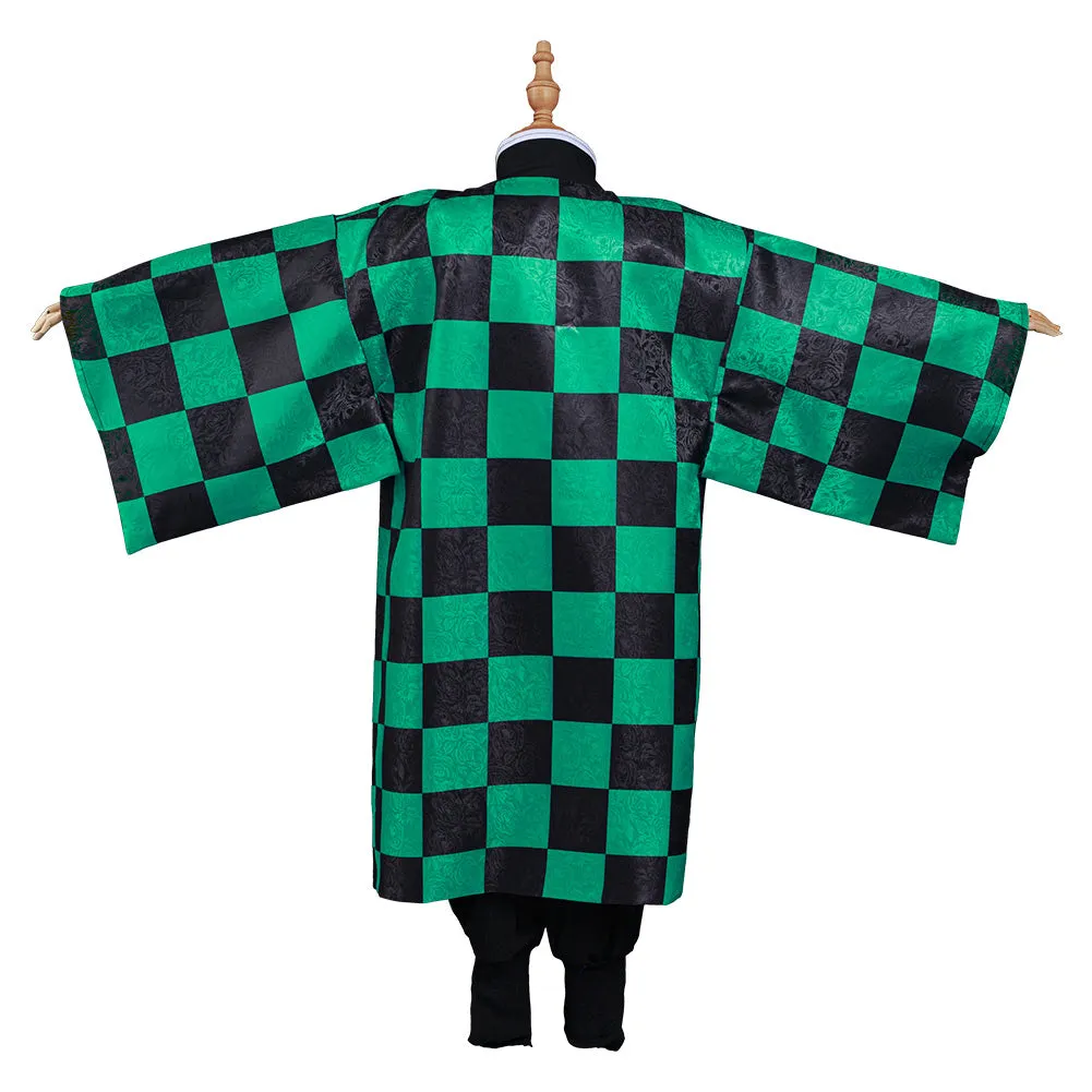 Demon Slayer: Kimetsu no Yaiba Halloween Carnival Suit Kamado Tanjirou Cosplay Costume Kids Kimono Outfits