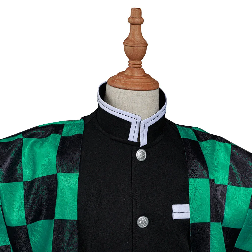 Demon Slayer: Kimetsu no Yaiba Halloween Carnival Suit Kamado Tanjirou Cosplay Costume Kids Kimono Outfits