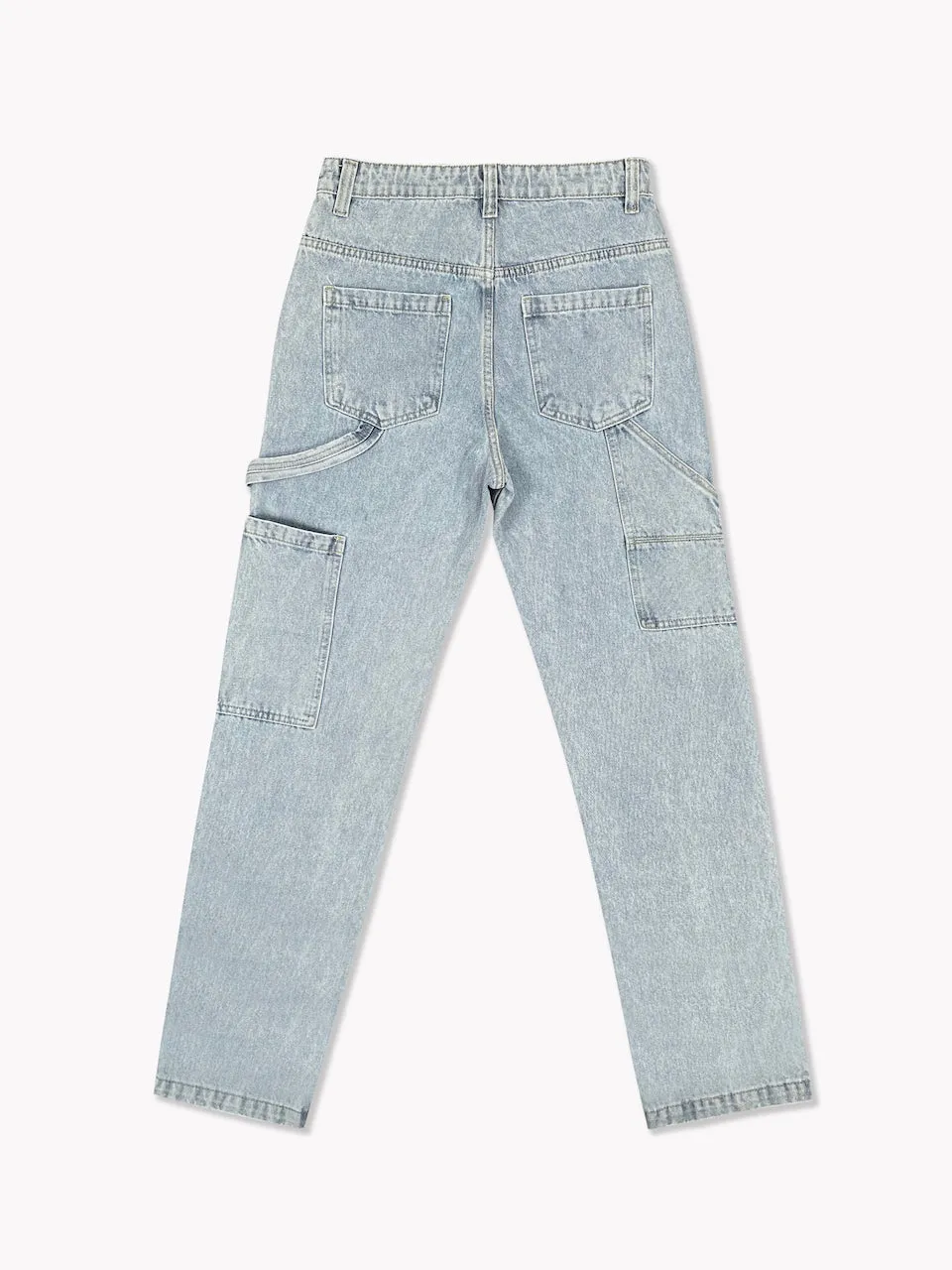 Denim Carpenter Pants-Light Wash