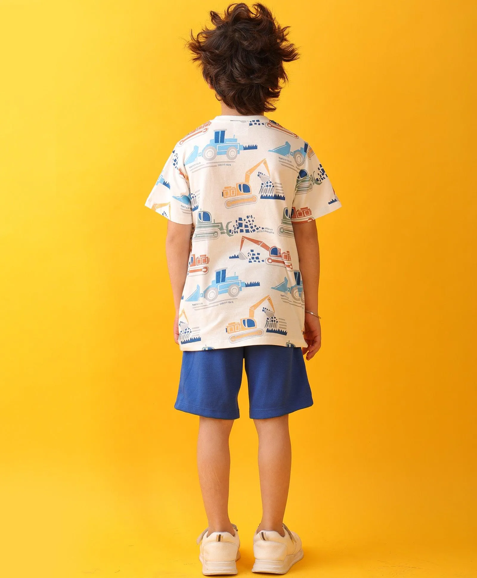 DIGGER ROYAL SUMMER SHORTS SET - WHITE/ROYAL
