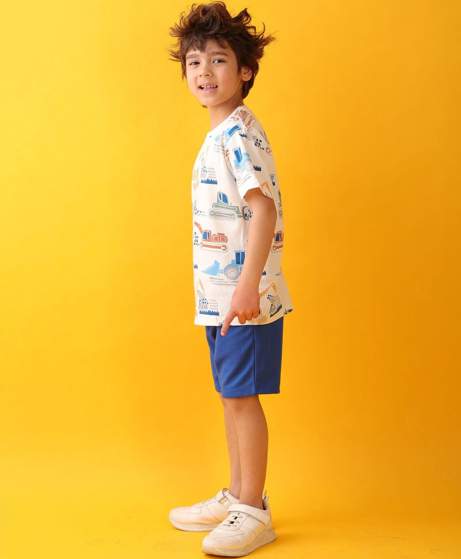 DIGGER ROYAL SUMMER SHORTS SET - WHITE/ROYAL