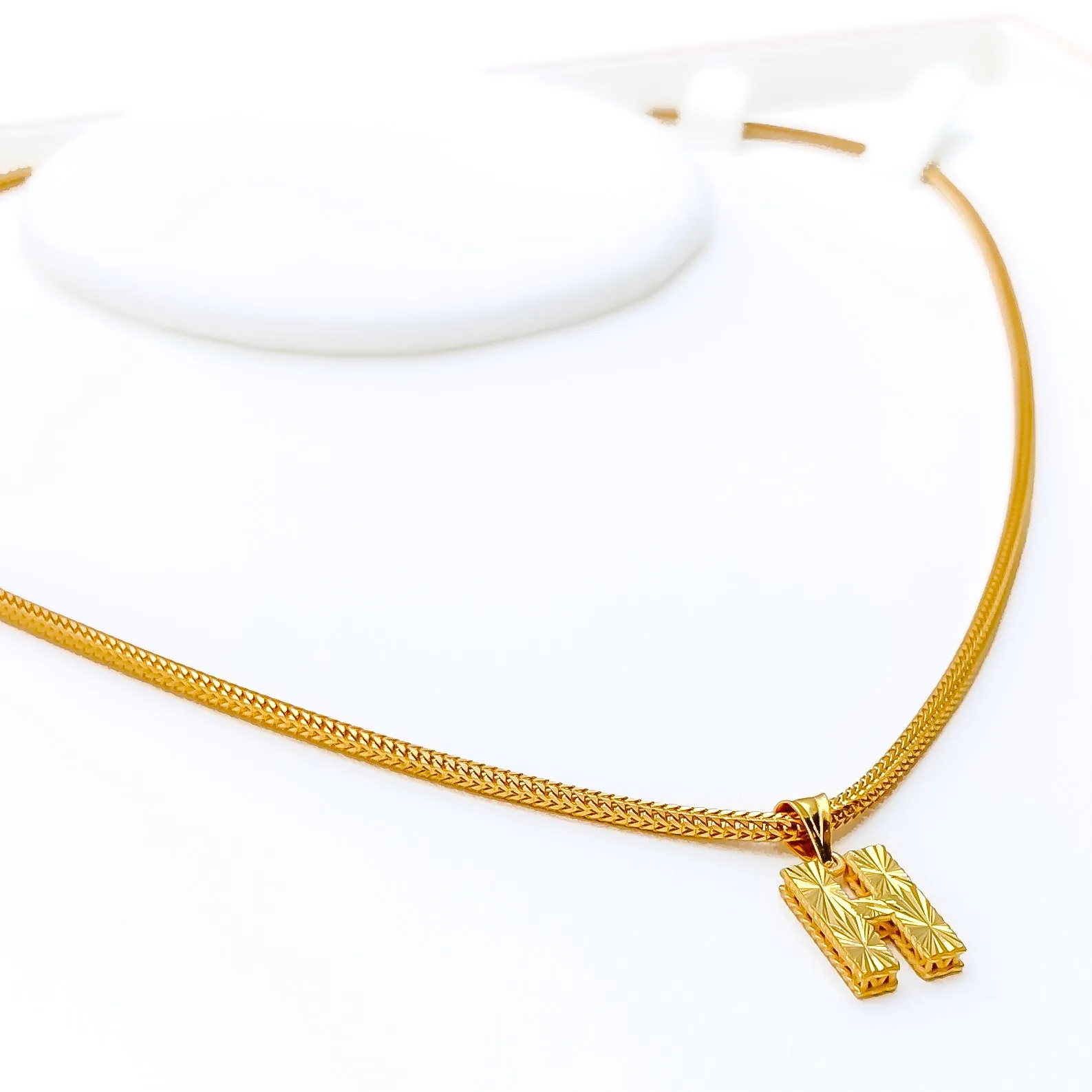 Dressy Shimmering 22k Gold Letter Pendant