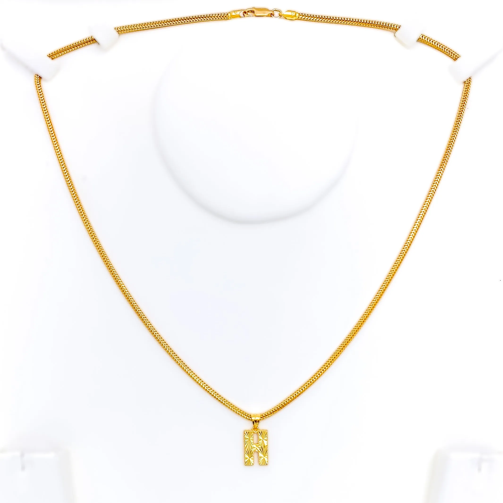 Dressy Shimmering 22k Gold Letter Pendant