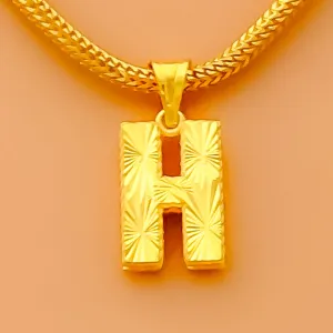 Dressy Shimmering 22k Gold Letter Pendant