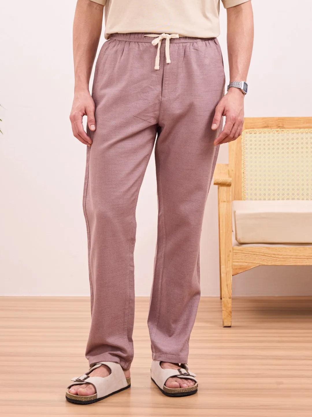 Dust Rose Relaxed Fit Pant