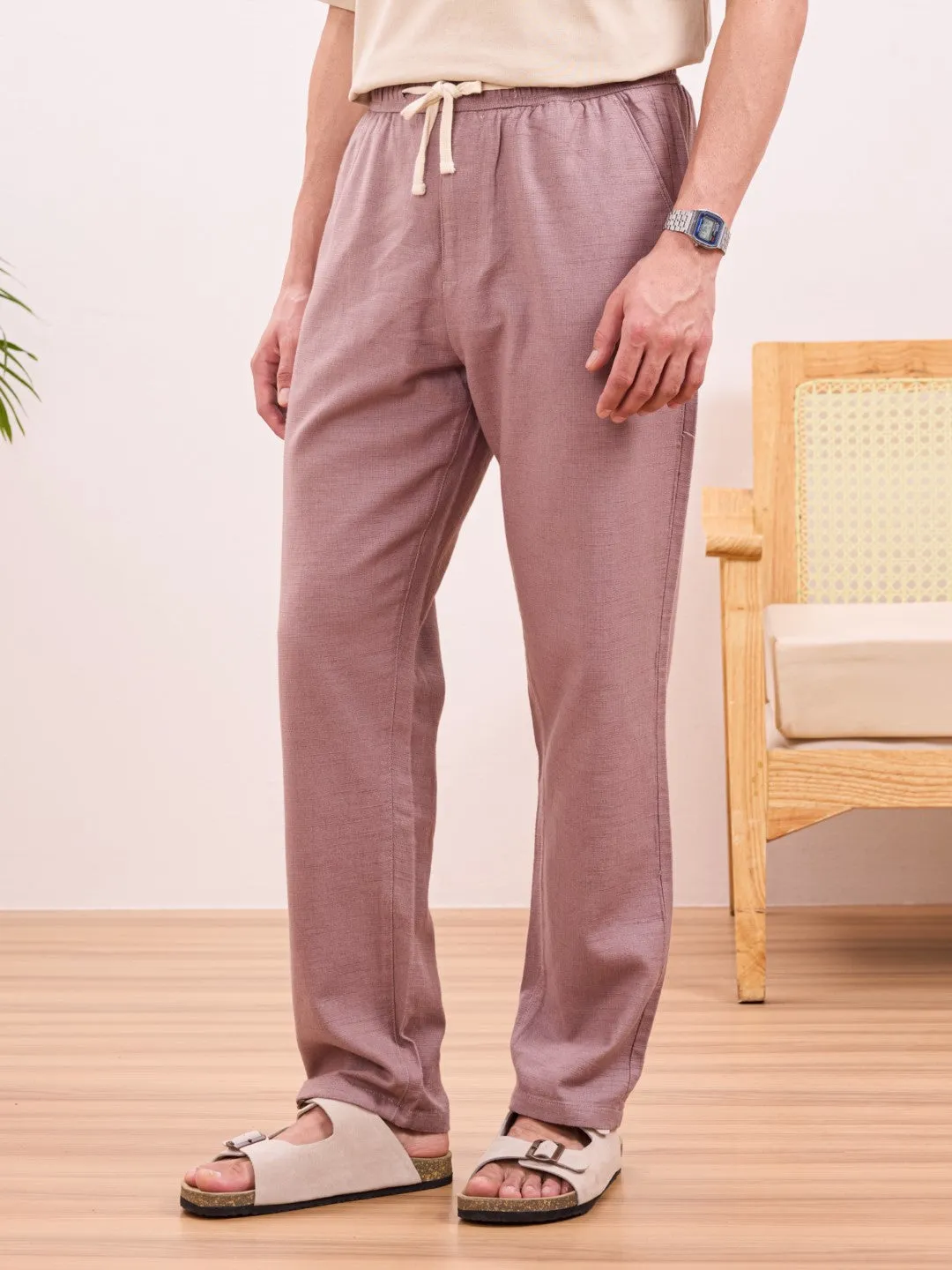 Dust Rose Relaxed Fit Pant