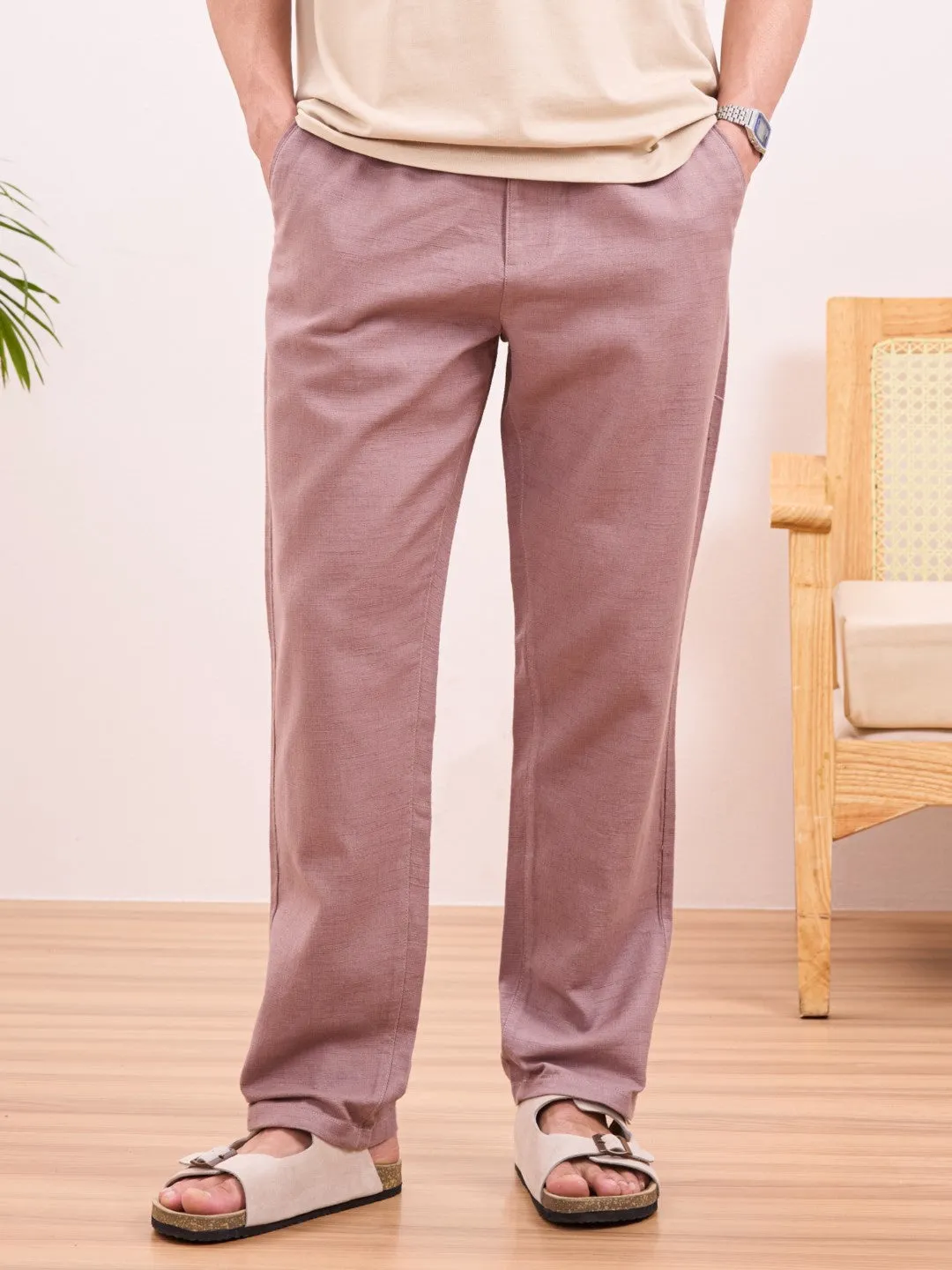 Dust Rose Relaxed Fit Pant
