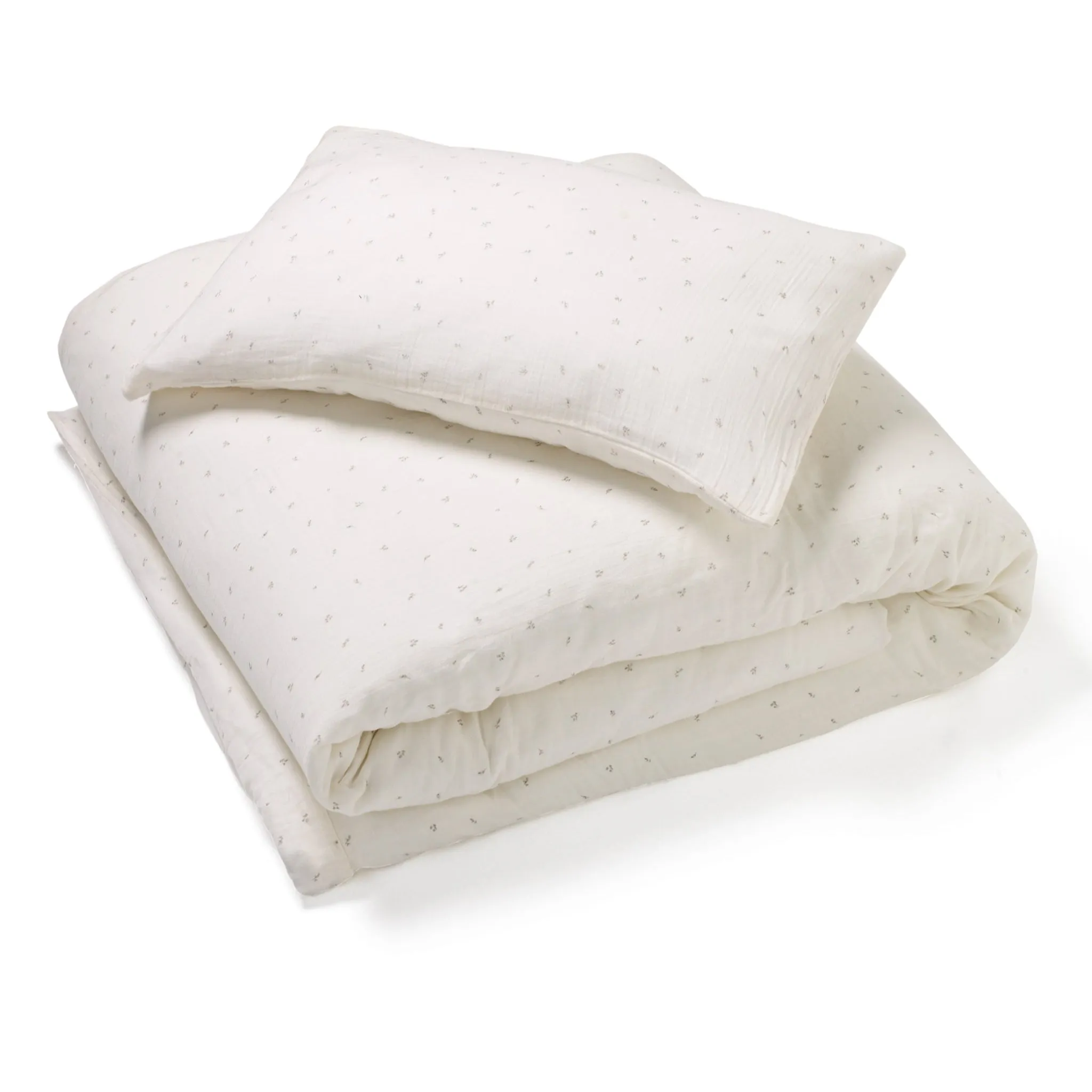 Duvet Cover Set, including Pillowcase - Taupe Rosebud
