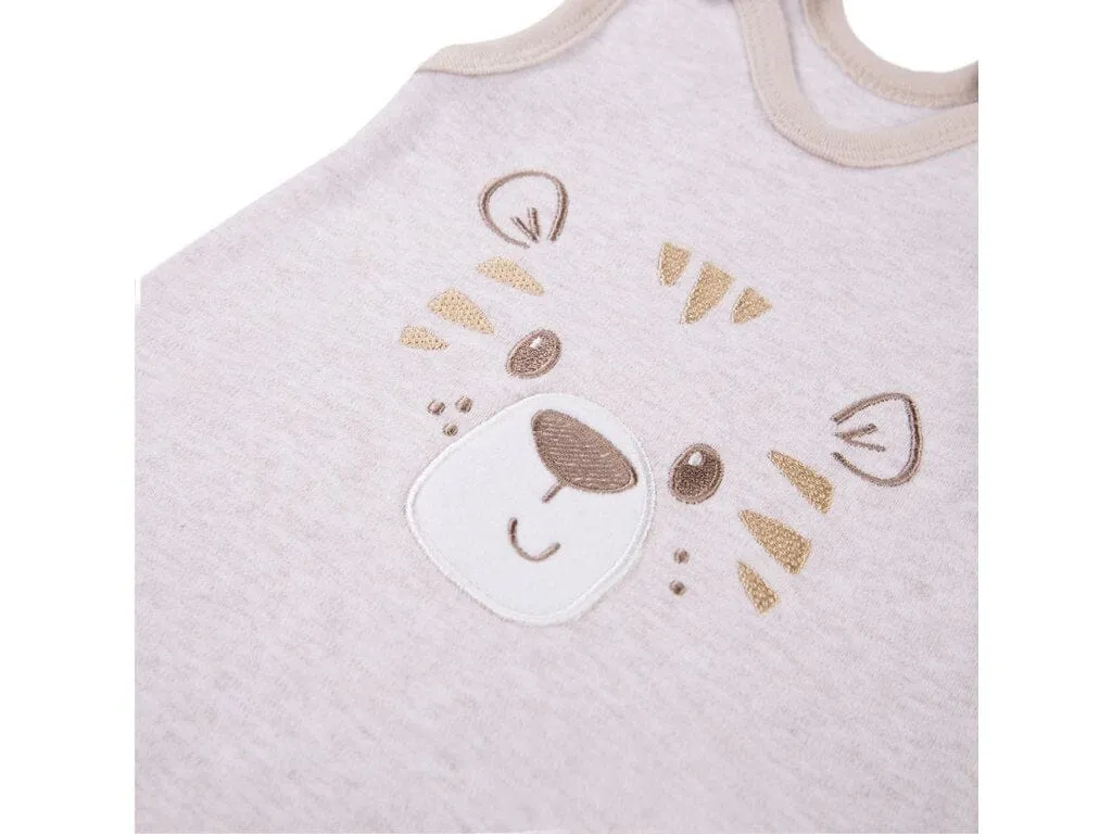 Early Baby Top & Tiger Footed Dungarees Set - Ecru