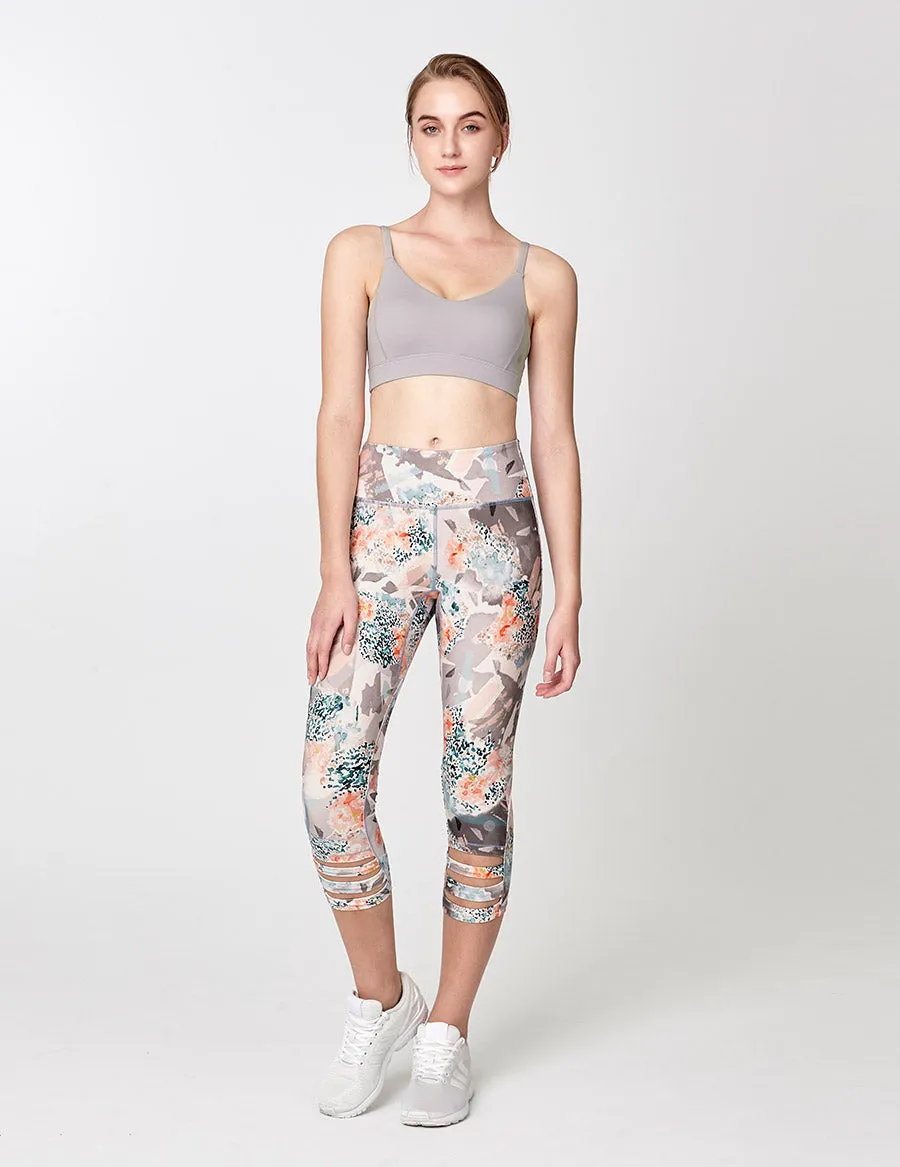 easyoga LESPIRO Loop In Cropped Tights - F88 Fallen Petals