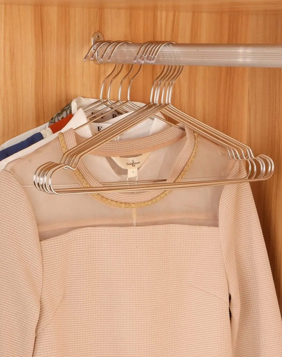 Ecolife Sunshine Stainless Steel Clothes Hangers 16.5 inch, Set of 10