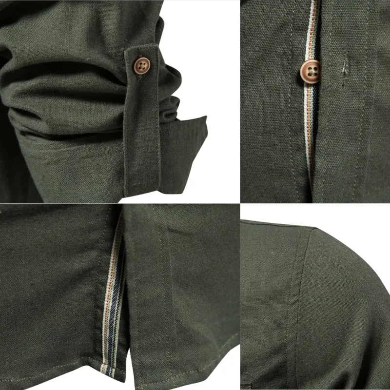 Elegant Slim Fit Men's Single-Button Shirt
