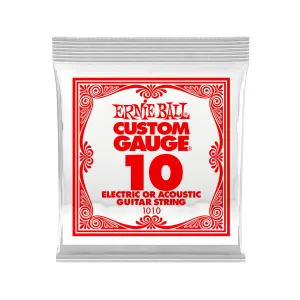 Ernie Ball .010 Plain Steel Electric or Acoustic Guitar Single String