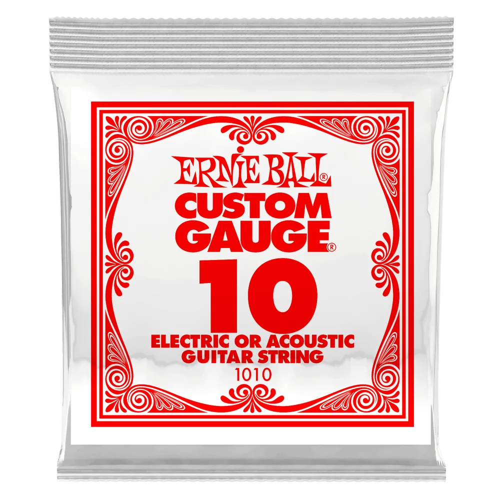 ERNIE BALL .010 SINGLE PLAIN STEEL ELECTRIC OR ACOUSTIC GUITAR STRING