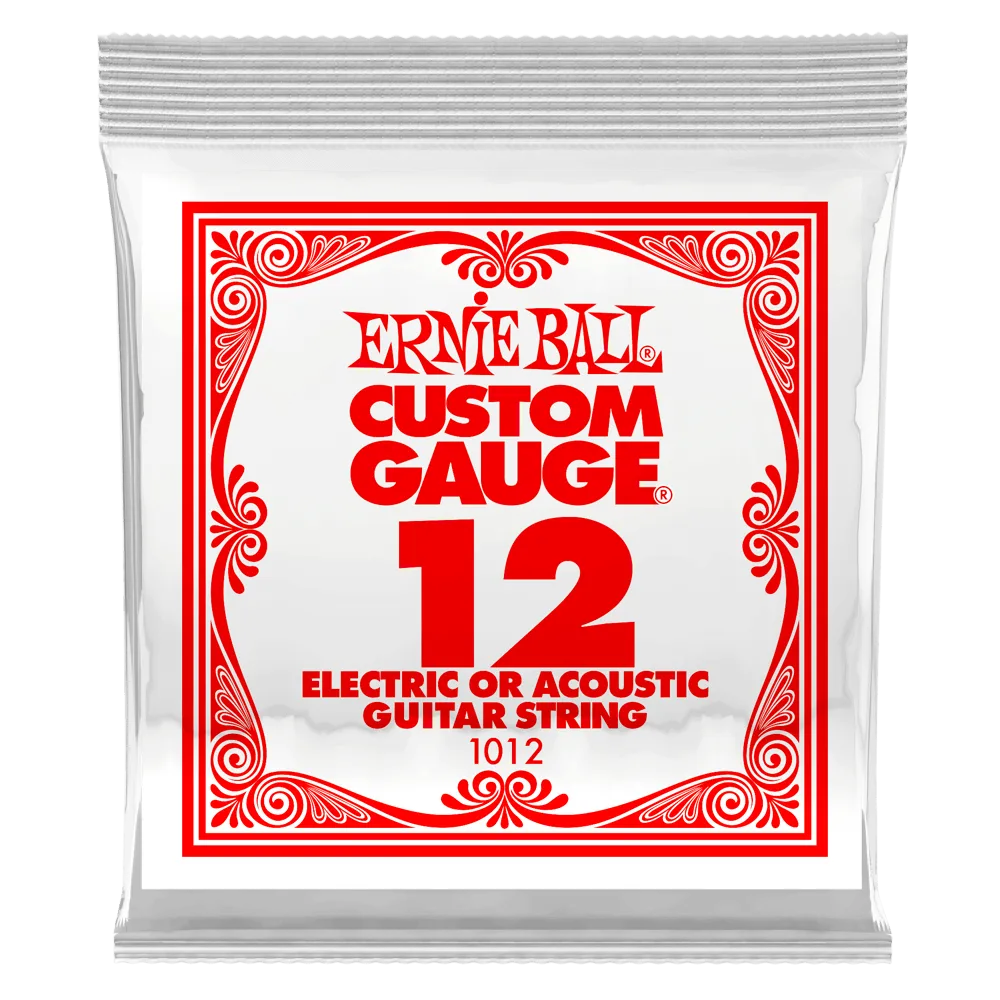 ERNIE BALL .012 SINGLE PLAIN STEEL ELECTRIC OR ACOUSTIC GUITAR STRING