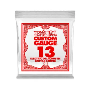 Ernie Ball .013 Plain Steel Electric or Acoustic Guitar Single String