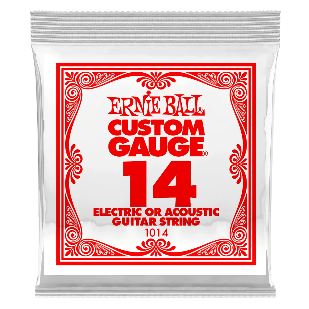 ERNIE BALL .014 SINGLE PLAIN STEEL ELECTRIC OR ACOUSTIC GUITAR STRING