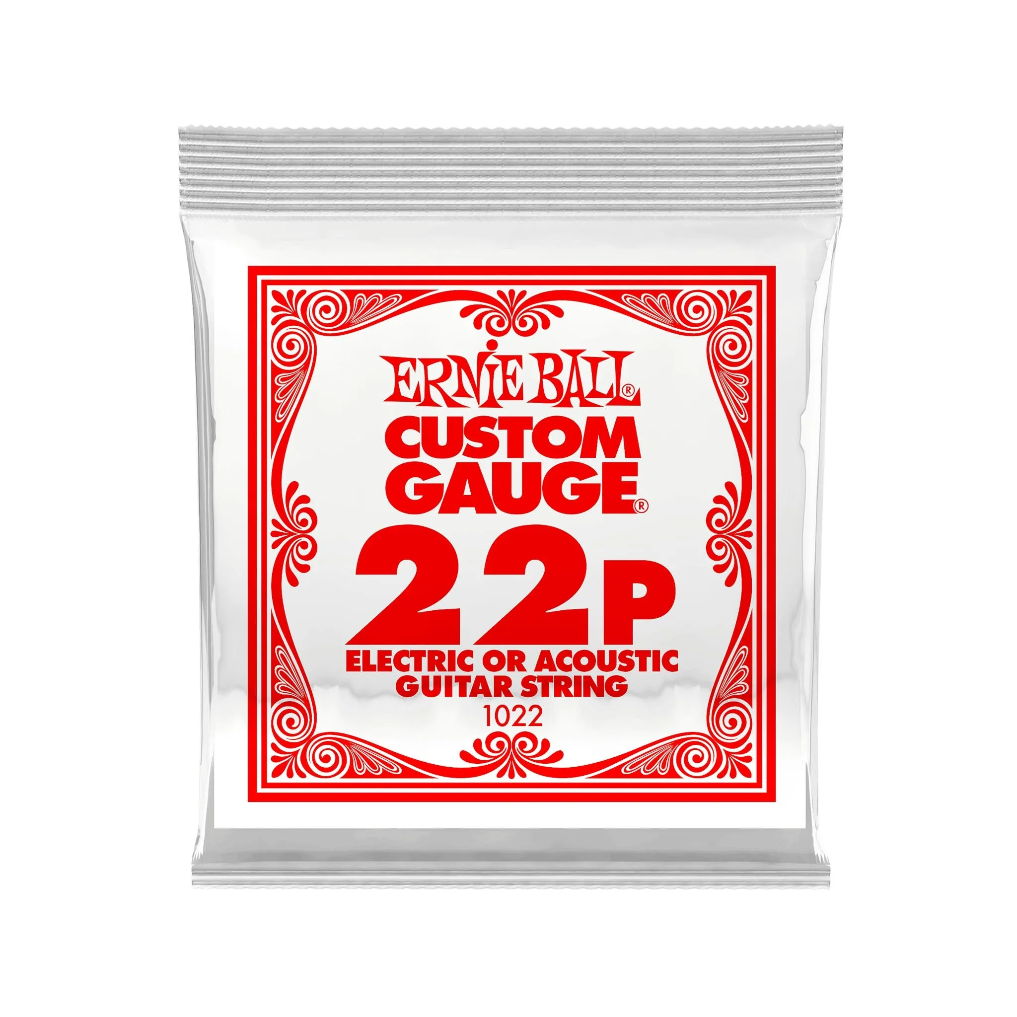 Ernie Ball .022 Plain Steel Electric or Acoustic Guitar Single String