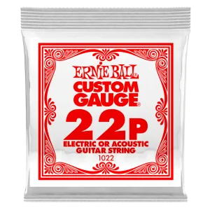 ERNIE BALL .022P SINGLE PLAIN STEEL ELECTRIC OR ACOUSTIC GUITAR STRING