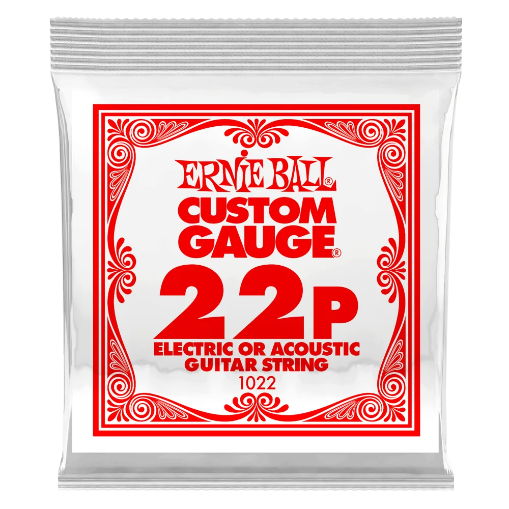 ERNIE BALL .022P SINGLE PLAIN STEEL ELECTRIC OR ACOUSTIC GUITAR STRING