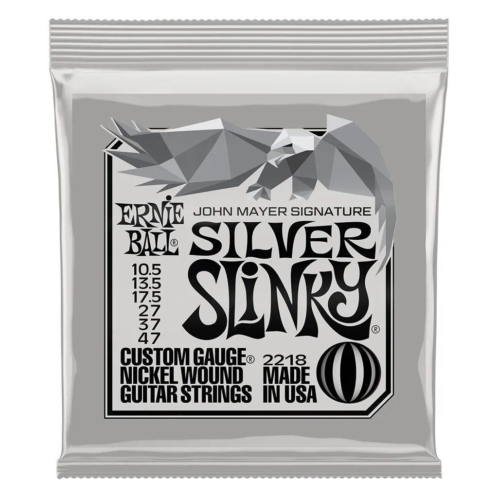 Ernie Ball John Mayer Silver Signature Slinky Electric Guitar Strings 10.5-47 (3 Pack Tin)