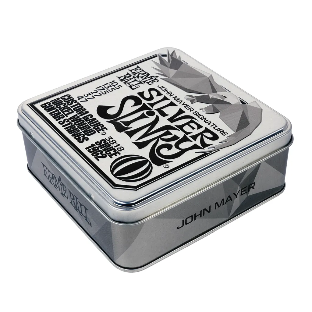 Ernie Ball John Mayer Silver Signature Slinky Electric Guitar Strings 10.5-47 (3 Pack Tin)