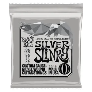 Ernie Ball John Mayer Silver Signature Slinky Electric Guitar Strings 10.5-47 (3 Pack Tin)
