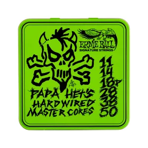 Ernie Ball P03821 Papa Hets Hardwired Master Core Signature Electric Guitar Strings, 11-50, 3-Pack