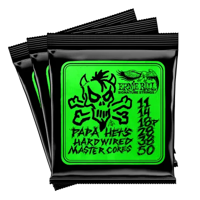 Ernie Ball Papa Het Hardwired Strings 3 Pack, 11-50