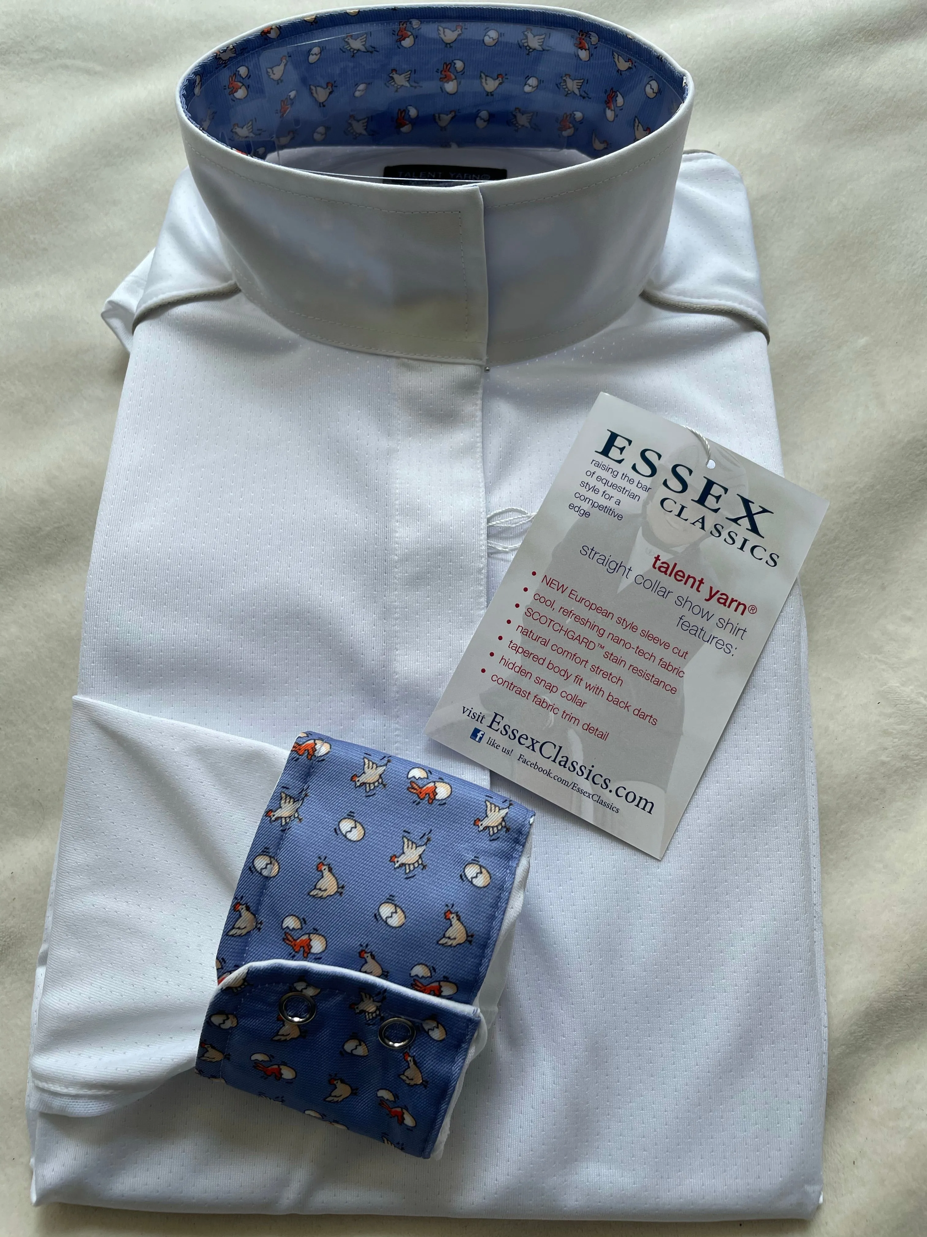 Essex Classics Long Sleeve Show Shirt (Various Prints), Size Large (New in Package)