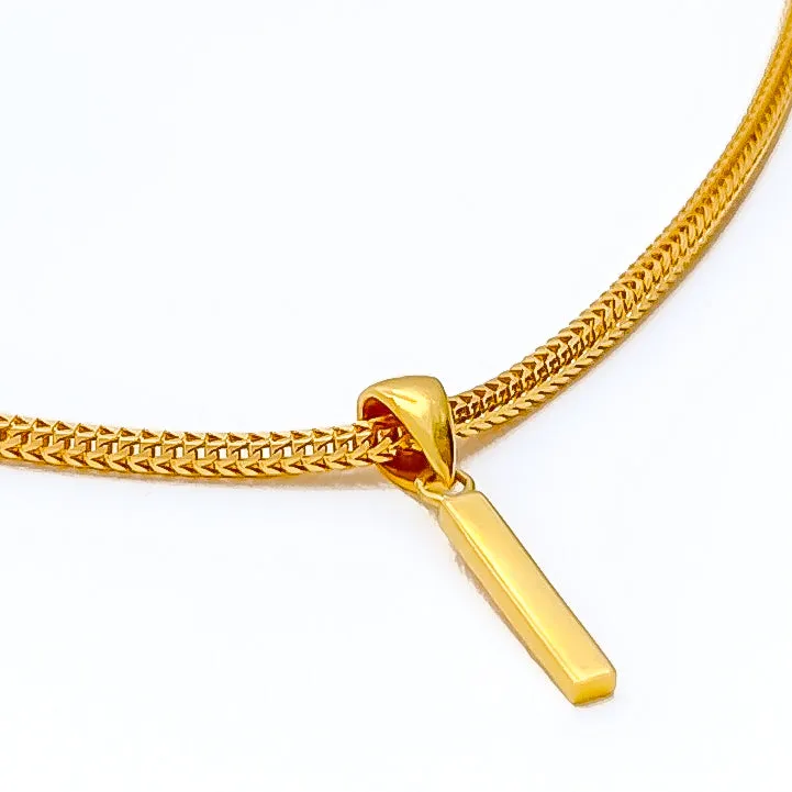 Everyday I 22k Gold Letter Pendant
