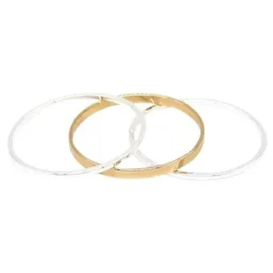 Fabienne - Plain Flat Bangle Set of 3