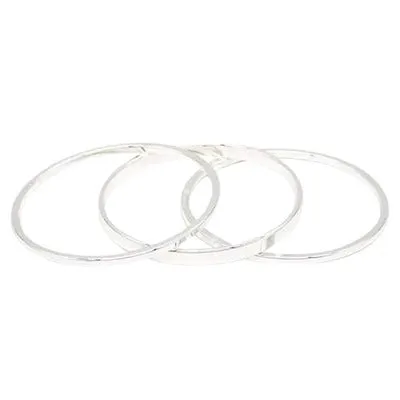 Fabienne - Plain Flat Bangle Set of 3
