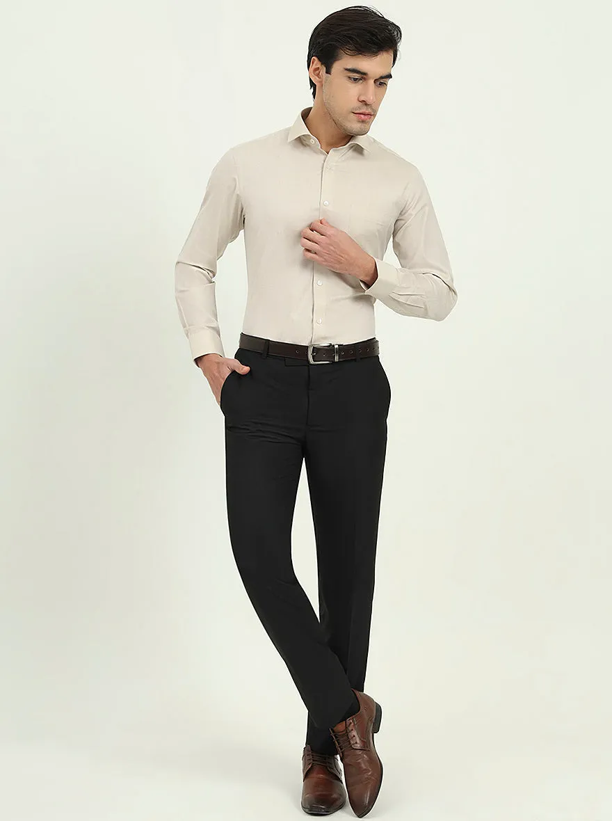 Fawn Solid Slim Fit Formal Shirt | Greenfibre