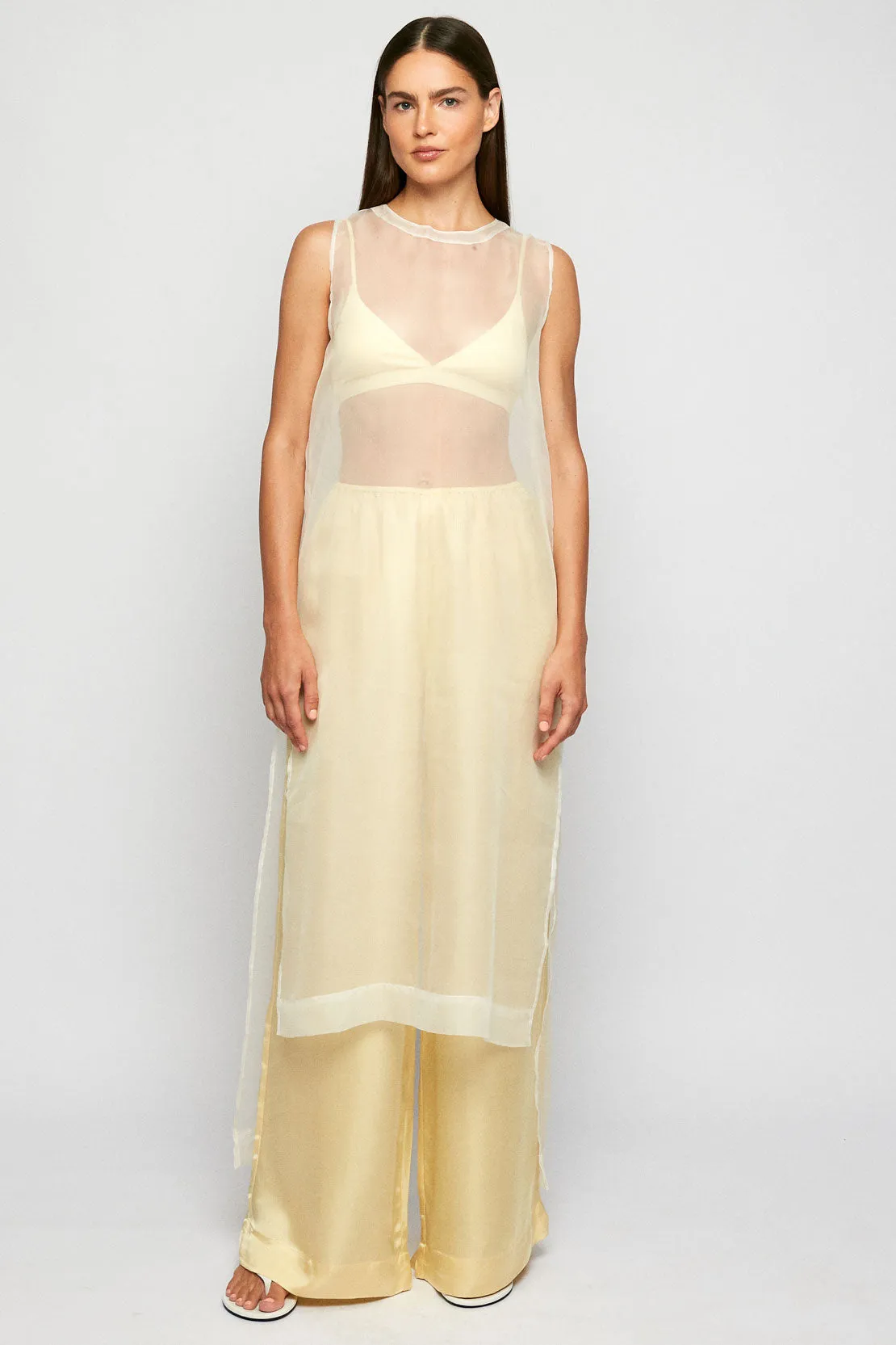 Fine Strap Bralette | Two Length Midi Slip | Relaxed Pant