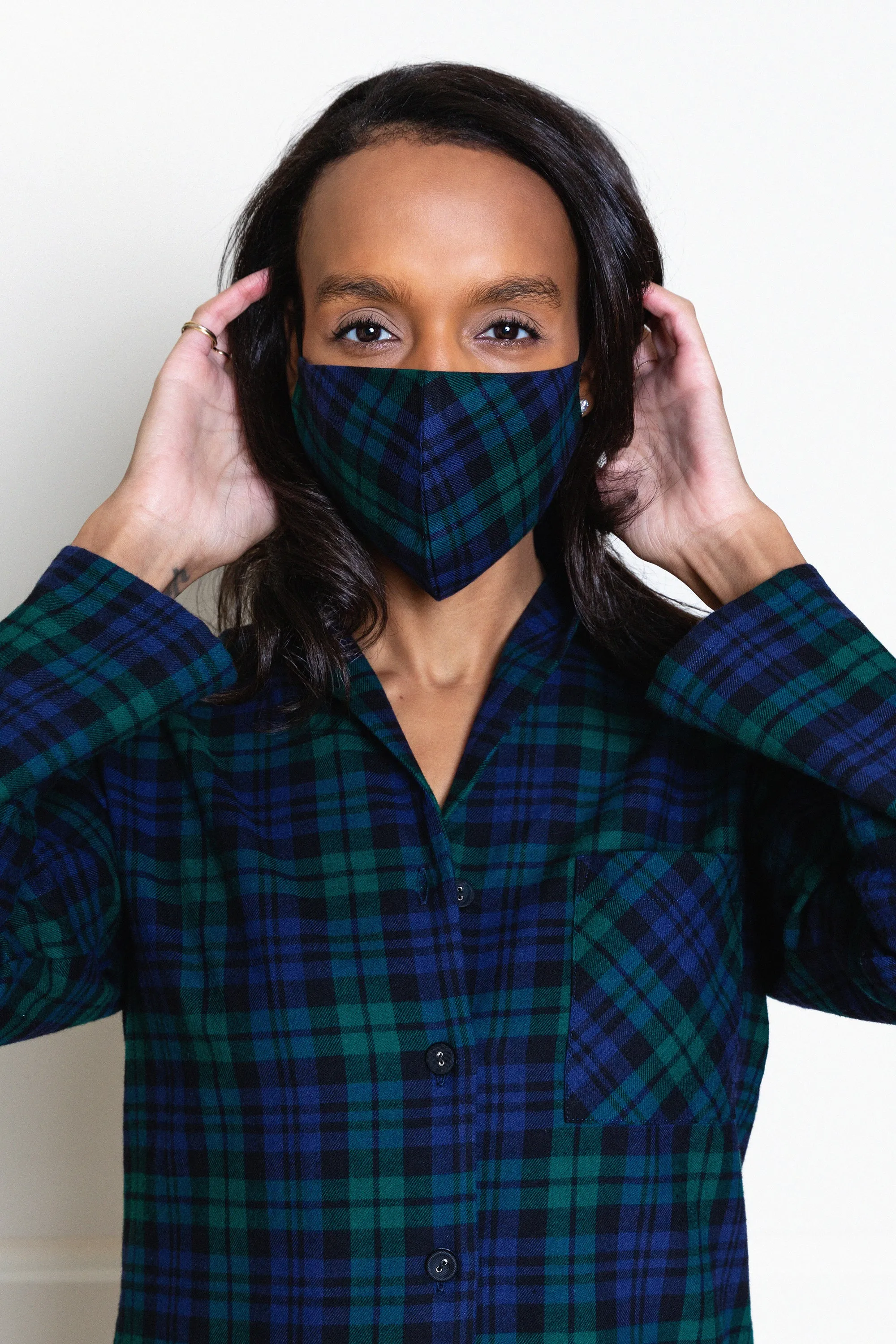 FLANNEL FACE MASK - BLACKWATCH