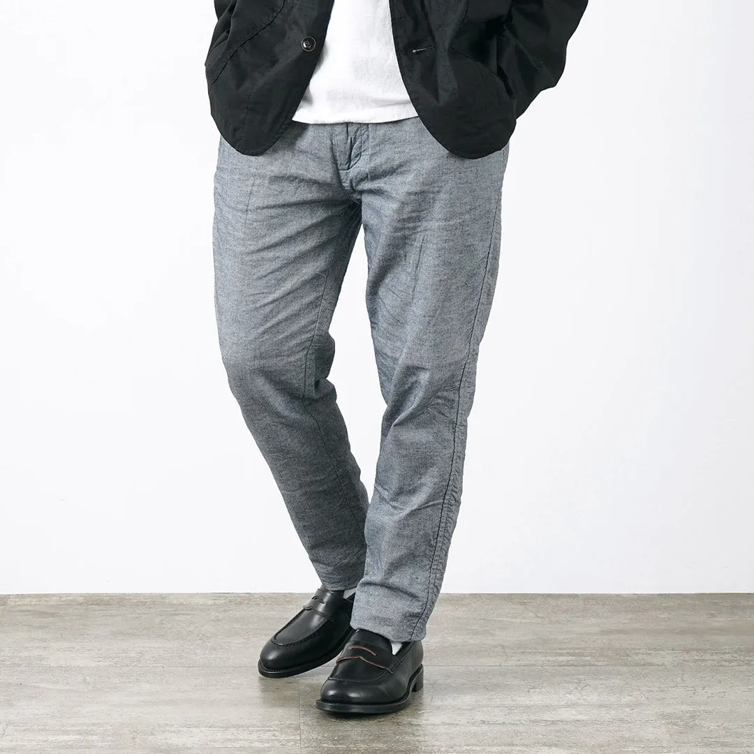 FOB FACTORY / F0513 Cotton Linen Double Weave Chambray Pants