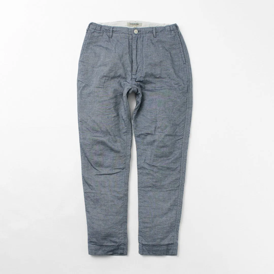 FOB FACTORY / F0513 Cotton Linen Double Weave Chambray Pants