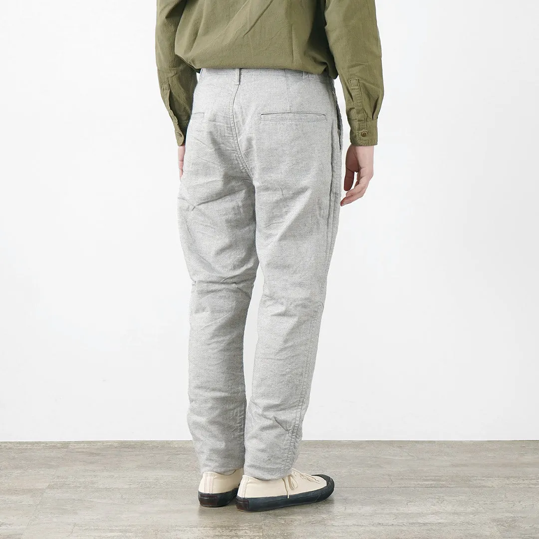 FOB FACTORY / F0513 Cotton Linen Double Weave Chambray Pants