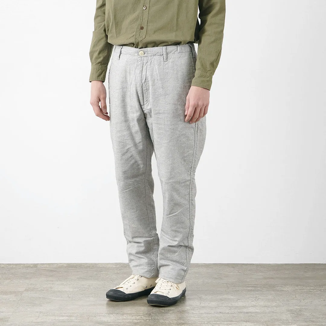 FOB FACTORY / F0513 Cotton Linen Double Weave Chambray Pants