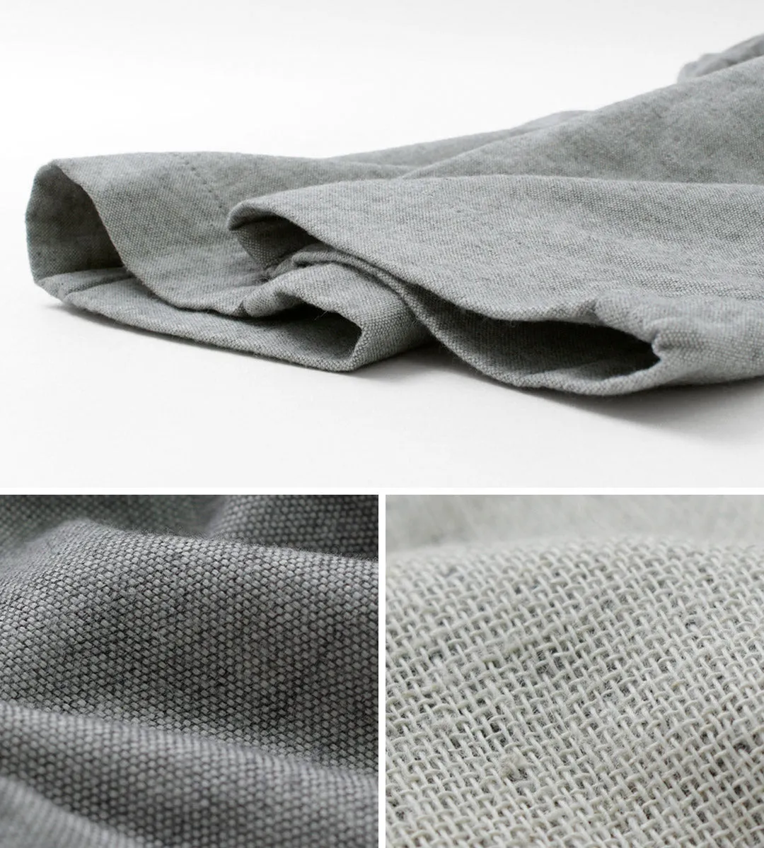 FOB FACTORY / F0513 Cotton Linen Double Weave Chambray Pants