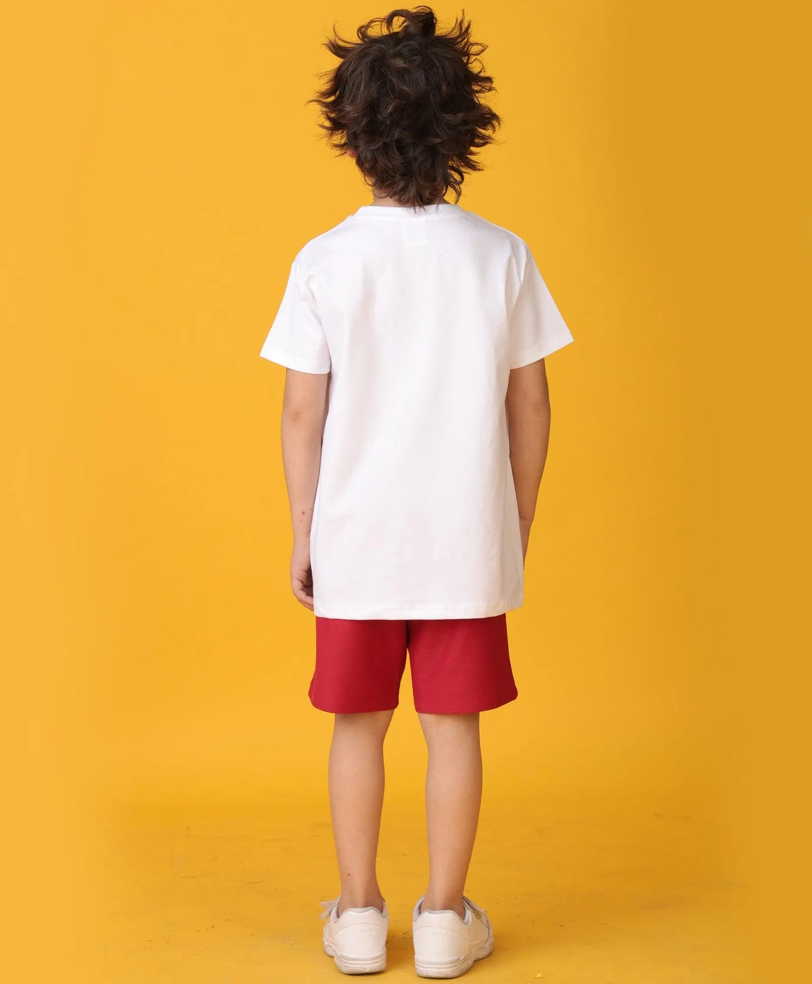 FOOTBALL TEAM RED SHORTS SET - WHITE/RED