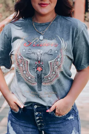 Freedom Rider Graphic Tee - Grey