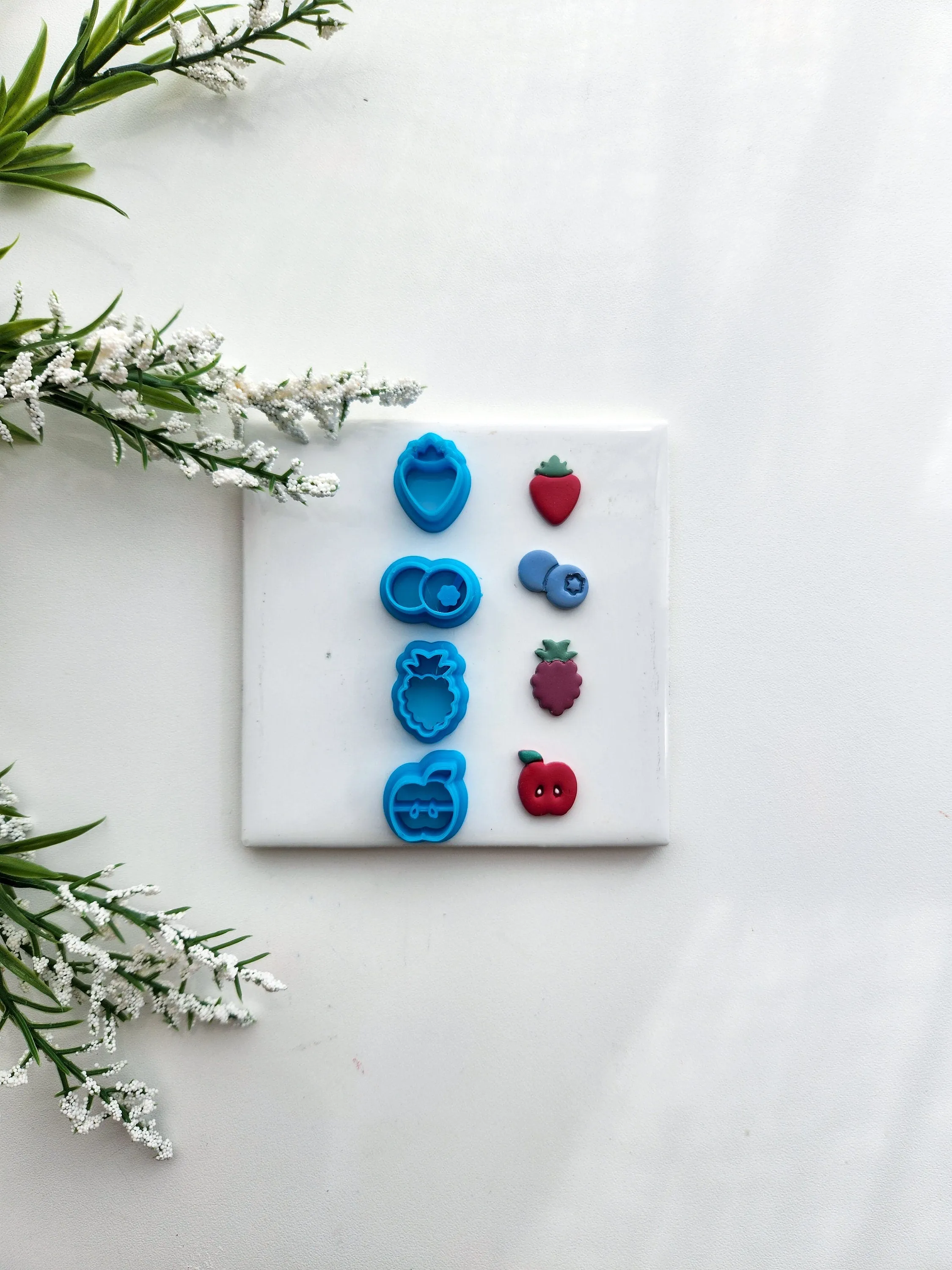 Fruit Snacks Stud Set | Fruit Polymer Clay Cutter